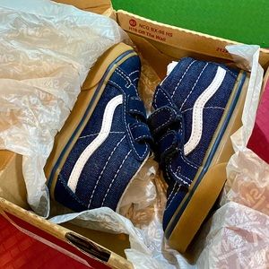 Vans toddler 7 navy blue suede